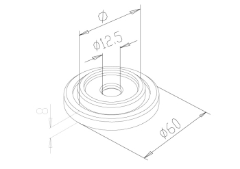 Clamp Fix Base - Model 1310 CAD Drawing